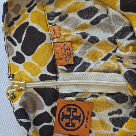 🌸Tory Burch 100% Silk Yellow and Brown Geometric Print Dress‎ - Picture 5 of 9